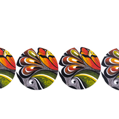 Glasunderlägg (Coasters) ”Dalaträdgård”